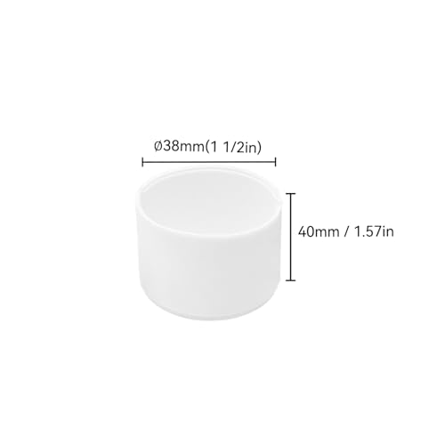 Image of 4Pcs Rubber End Caps ID 38mm (1-1 /2 inch) White Flexible Protective Caps Soft Elastic Dustproof Cover for Rod Tube Screw Bolt