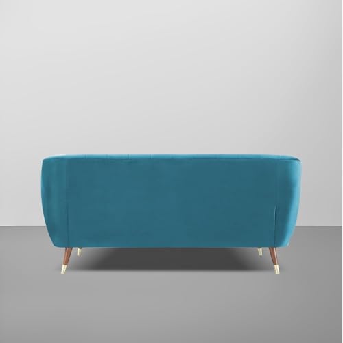 Image of Casaliving Anyse 3 Seater Sofa Set for Living Room (Turquise Fabric) Premium Fabric Sofa Set
