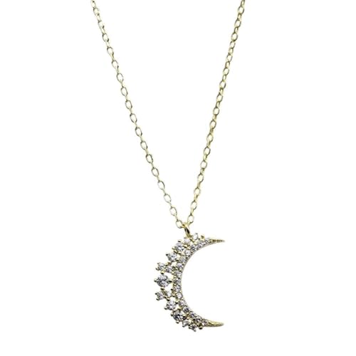 Pendentif lune en cristal pavé, le cadeau idéal pour elle