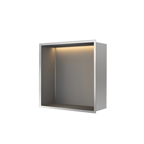 Dntum Waterproof Stainless Steel Shower Niche with Led Light - Recessed Organizer Shelf for Bathroom Storage Wall Insert