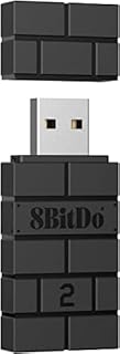 8Bitdo Wireless USB Adapter 2, Bluetooth Switch Controllers Adapter for Xbox Series, Joycons, Switch Pro, PS5, PS4, PS4 Pro, PS3 on Switch, PC, Android, Raspberry Pi, Retrofreak (Black)