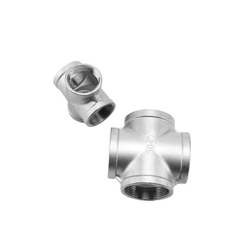 Conector en cruz de 4 vías BSP 1/4 macho de acero inoxidable 304 para tuberías 7