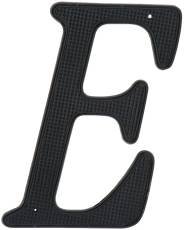 901143 Black Metal House Letter 'E', 4"