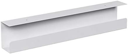 Monoprice Under Desk Cable Tray - Steel with Power Supply and Wir...