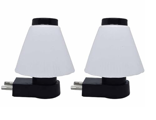 Image of GURUSOAMI Small Lamp Type 2 Pin LED Night Lamp 0.5 Watt Plug & Play Bulb For Bedroom, Living Room, Zero Watt Light Direct Socket Use For Night (White, 2)