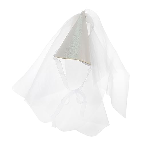 SOIMISS cappello di compleanno in rete cappellini da festa per berretto da festa di compleanno cappelli di compleanno a cono Birthday Cone Hat Kid Cappelli a cono stoffa bianca