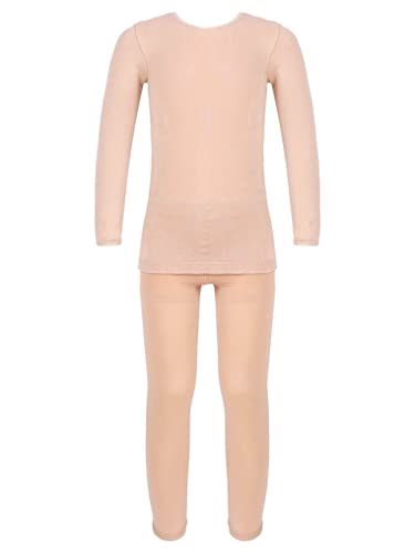 YEAHDOR Kids Boys Girls Fleece Lined Thermal Underwear Long John Set Gymnastics Ballet Dance Undergarments