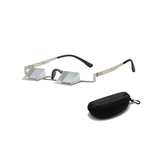 Prism Belay Lunettes en verre optique 90° avec monture en titane pour protection du cou, vue large pour escalade intérieure et extérieure