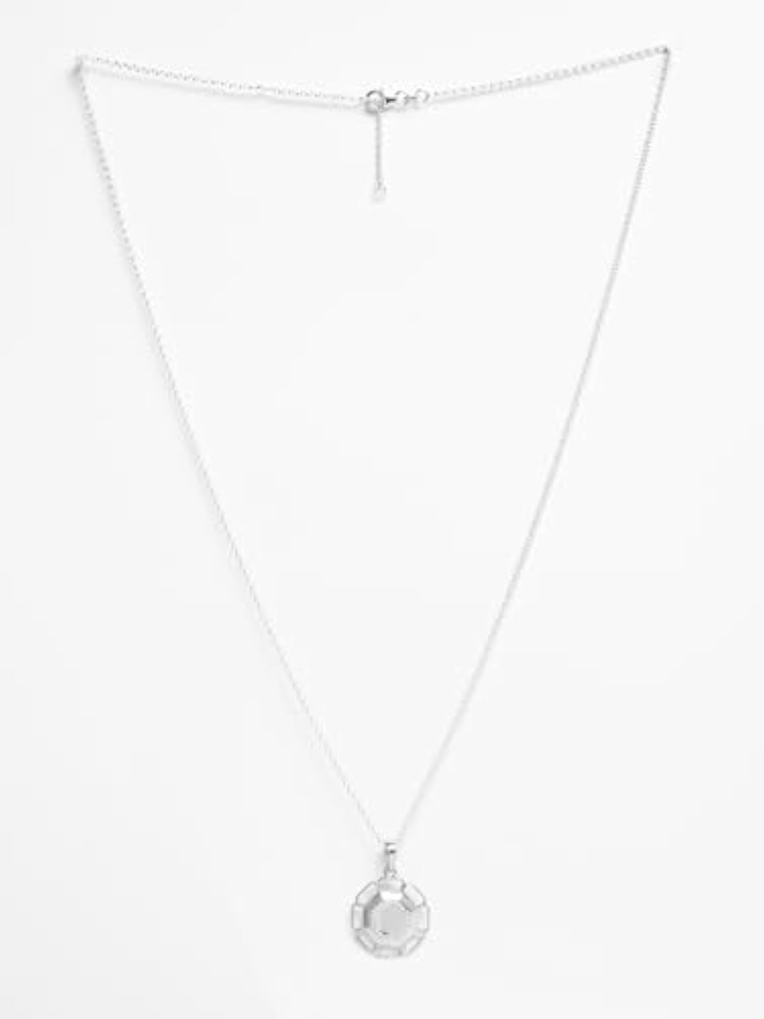 Men's Pure 925 Sterling Silver Sergio Pendant Necklace, Platinum Plated