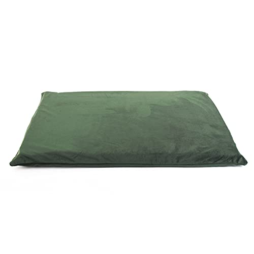 BOUTIQUE ZOO Exclusive Hundebett | Hundeliege, Hundekörbchen mit Kissen | Hundesofa für kleine Hunde | Große: S - 63 x 55 x 19 cm | Farbe: Velvet Grün