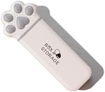 Cute Cat Paw Travel Pill Box, Slim Pill Holder for Purse, Kawaii Small Daily Vitamin Case, Adorable Trinket Jewelry Organizer, Flat Pill Case 3 Compartments (Pink)