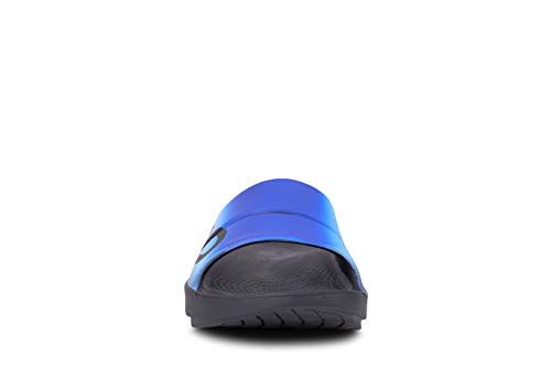 OOFOS - Unisex OOahh - Post Exercise Active Sport Recovery Slide Sandal - Navy/Royal - M3/W53