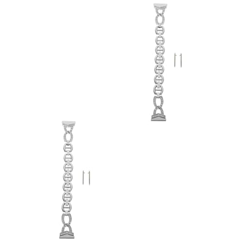 Bracelet montre inoxydable orné de diamants, le cadeau idéal en 2 pièces