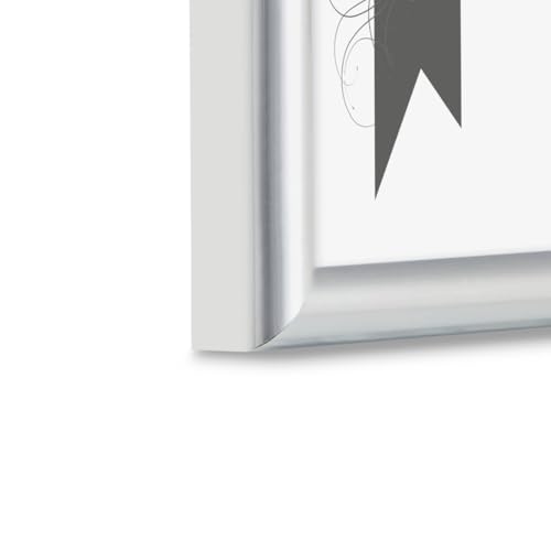 Hama Bilderrahmen Swing, 21x29,7cm (ideal für Urkunden und Dokumente in DIN A4, moderner Kunststoffrahmen, für Hochformat, für Querformat, zum Hinstellen/Hängen, Reflex Glas, Dokumentenrahmen) Silber
