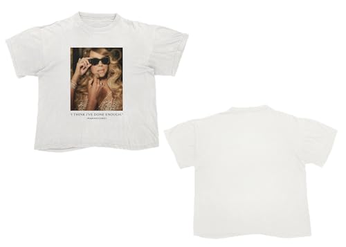 Mariah Carey Unisex-Adult Official Merch Here for It All Done Enough White T-Shirt