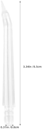 KALLORY 6pcs Replacement Heads for Oral Irrigator Water Flosser Tips, Plastic Dental Irrigator Nozzles with Deep Cleaning for Braces, Universal Compatibility, Easy Installation for Daily - 1