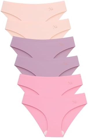 Women's Seamless Underwear Bikini, Ladies Panties, Size XS-XL, Multicolor, 6-Pack