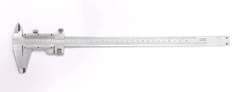 Image of Caliper - Extra Long Stainless Steel Precision Measuring Tool | 0-300mm / 0-12 Inch Digital Vernier Caliper for Inside, Outside, Depth & Step Measurement (MN-300)