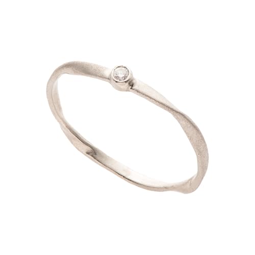 [sese urban mining jewelry] プラチナ フローラインリング つや消し仕上げ ダイヤモンド付き