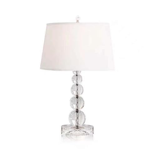Lampe de bureau salon en verre cristal et luminaire table chevet