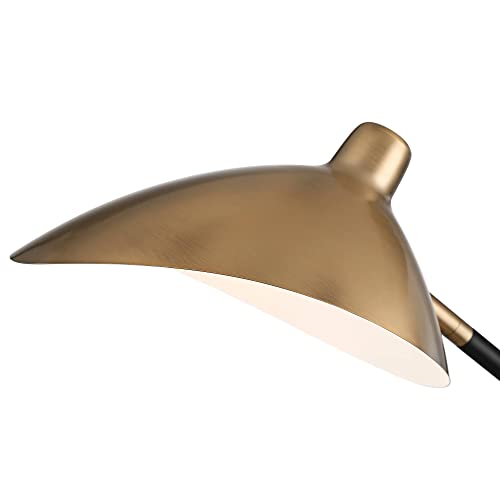 wall lamp Colborne Mid Century Modern Industrial Desk Table Lamp LED with USB Charging Port 28" Tall Antique Brass Black for Living Room Bedroom House Bedside Nightstand Home Office wall lamp - Image 7