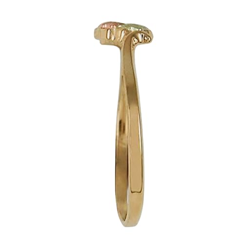 Petite Open Heart Ring in 10k Yellow Gold, 12k Rose Gold & Green Gold – Handcrafted for Women – Elegant Gift for Anniversary, Birthday, or Engagement2