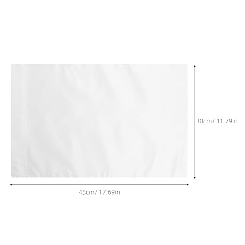 Drapeaux de Jardin Vierges Lot de 8 Bannières Blanches en Polyester 30x45 cm