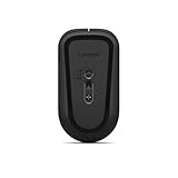 Lenovo Pro Plus 6050 - Mouse multifunzione - ottico - 6 tasti - senza fili - Bluetooth 5.3, 2.4 GHz - ricevitore wireless (USB) - nero - scatola marrone