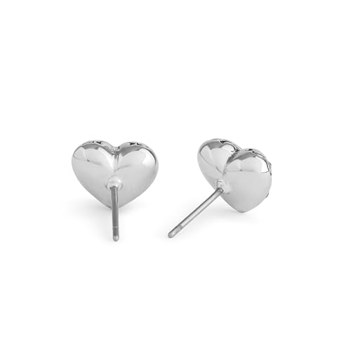 COACH Women's Signature Quilted Heart Stud Earrings2