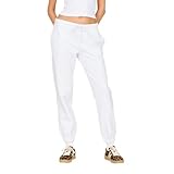 Forever 21 Damen Fleece Joggers Patch-Detail Sweatpants with Elastic Waistband Trainingshose, Grau,...