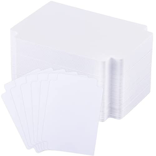 Intercalaires blancs en plastique 69 x 97 mm : intercalaire de tri cartes TCG lot 100