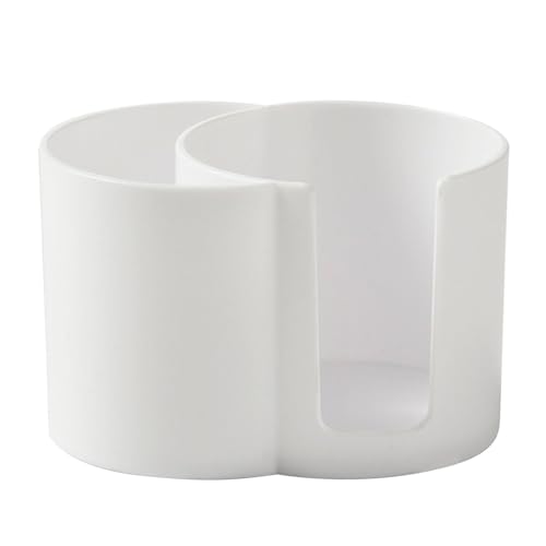 Contenedor para hisopos de algodón, dispensador de bastoncillos de algodón | Dispensador redondo de algodón Dispensador Qtip de doble agujero | Contenedor portaalambre portátil, soporte de almohadilla