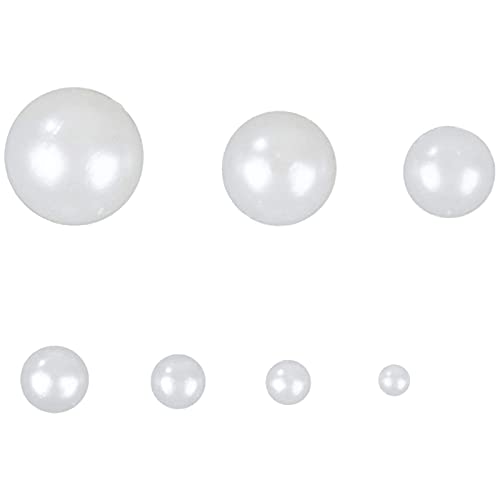 Genie Crafts 16000 Pieces Of Flat Back Pearl Nail Gems For Diy Projects, Crafts, Necklaces, Bracelets, Jewelry Decorations (1.5Mm, 2Mm, 2.5Mm, 3Mm, 4Mm, 5Mm, 6Mm) #TOP4