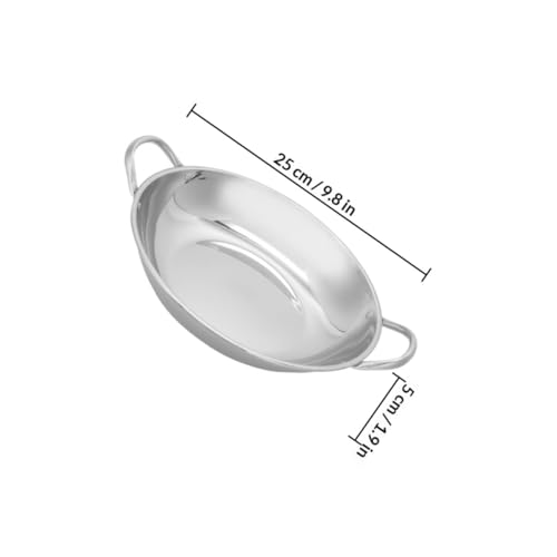 Wok de acero inoxidable plano Zerodeko 25x24x5 cm miniatura 2