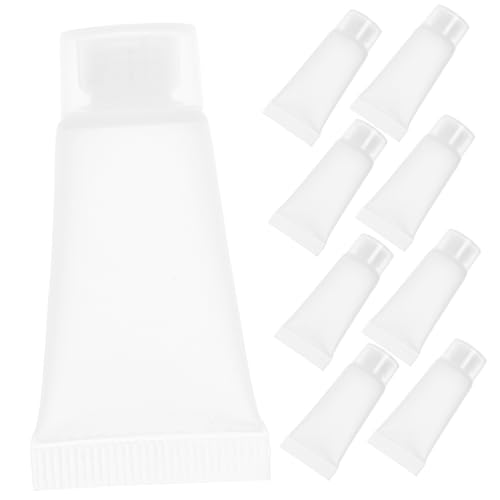 HAMPPLIES Tubetti Comprimibili Per Lozione 5 Ml 50 Pezzi Coperchio a Vite Vuoti Ricaricabili Per Emulsione, Dentifricio e Prodotti Da Viaggio