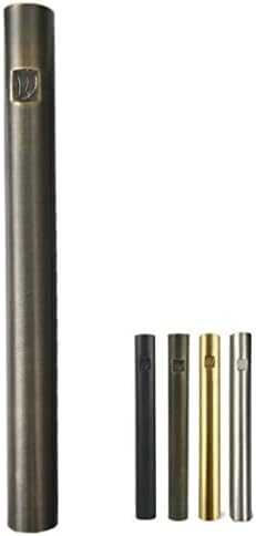 A&S Brass Mezuzah Case With Scroll For Door Weatherproof Metal Mezuza Cover Home Blessing and Protection Housewarming Gift (Bronze/Solid, 5 Inches)