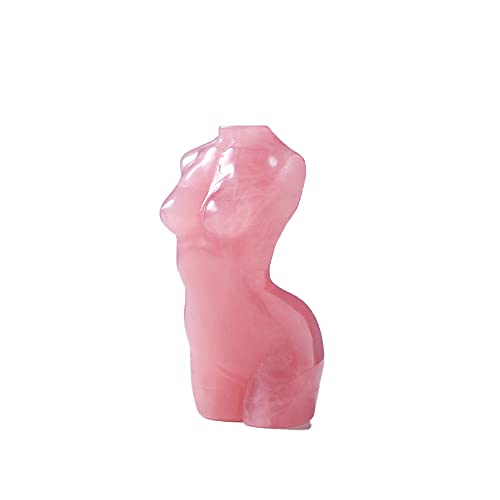 Estatua de Cristal de Cuarzo Rosa Natural de 3 Pulgadas