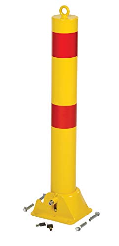 Vestil PARK-P-108-FD Steel Fold Down Bollard 8-1/4 in. x 7-1/2 in. x 35-1/2 in. Yellow