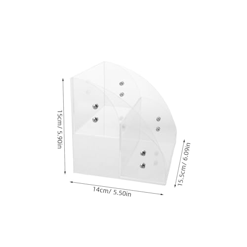 Amosfun Acrylic 2-Tier 2-Compartment Face Mask Storage Box, Waterproof Sheet Mask Organizer for Skincare, Makeup Counter Display Container for Home and Bathroom