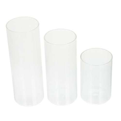 HAMPPLIES Candelabros Votivos Transparentes Redondos 3 Tamaños 220ml/270ml/310ml Vasos Vidrio Duradero para Velas Té Decoración Banquetes Reuniones Familiares