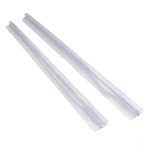 Sello de repuesto para puerta de ducha, 2 unidades, 50 cm, 68101215 mm, tira deflectora de agua con material de goma flexible que proporciona una barrera de agua que reduce el ruido (8 mm)