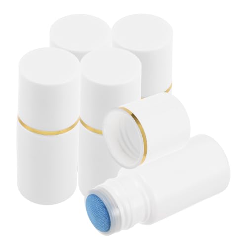 BIUDECO 5 Piezas Botellas Aplicadoras con Esponja Incorporada Envases Vacíos Reutilizables para Aceites Cosméticos y Lociones Dosificación Precisa y Portátil para Maquillaje y Cuidado Piel