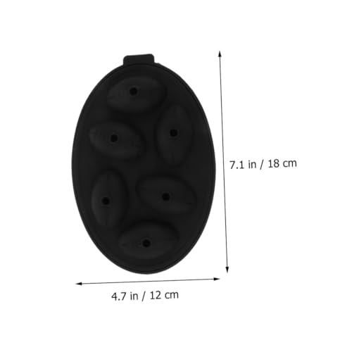 Molde de silicona para cubitos de hielo rugby, 2 piezas miniatura 2