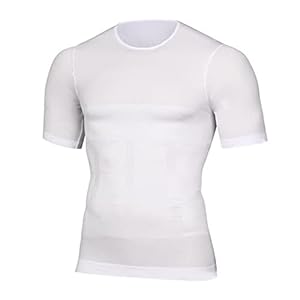 Floepx Heren compressieshirt onderhemd afslankheid tank top trainingsvest, heren shaper cooling T-shirt heren shaper…