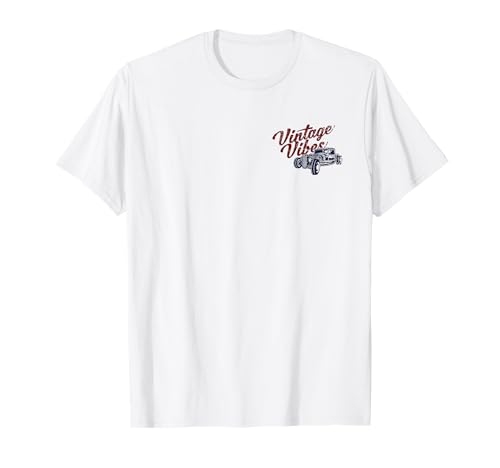 Vintage Vibes Main Street USA Hotrod Moto Design T-Shirt