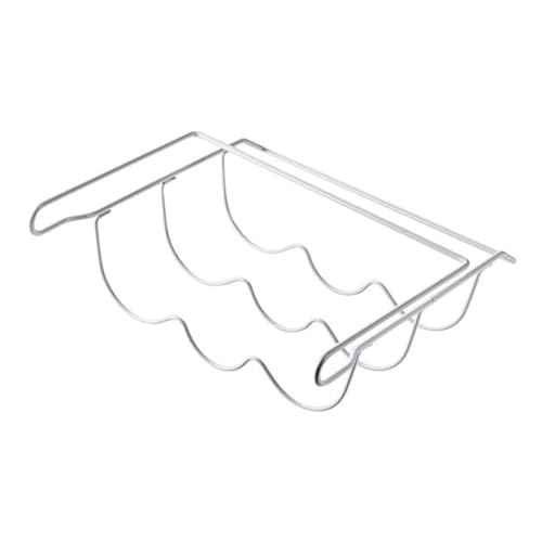 FUNNETOYU Support De Rangement pour Réfrigérateur Rack De Stockage Bouteilles Blanc en Fer Acier Gain De Place Intérieur La Cuisine Porte-Boissons...