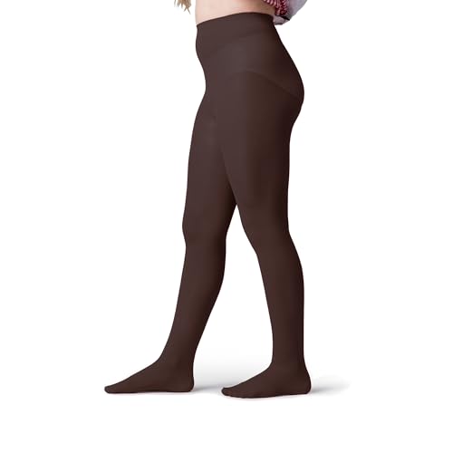 Image of Silky Toes Girls Opaque Microfiber Tights 1-2 Pairs Black White or Colored Nylon Stockings for Kids - ballet footed tights