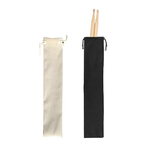 Trommelstöcke Tasche, Drumsticks Tasche, Drumstick Halter Tasche, Drumsticks Wasserdichte Tasche, Drum Sticks Tasche, 2 Stück, Schwarz+Weiß (45 X 10cm)