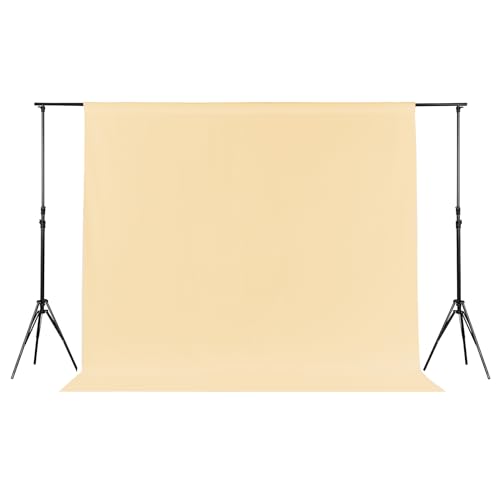 Joccun 6X9FT Champagne Backdrop Background for Photography,Polyester Backdrop Curtain Background Screen for Photography,Photoshoot,Video Recording,Studio(6X9ft,Champagne)