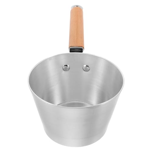 ROMISBABA Chocolatera De Aluminio Leche Cacerola Pequeña Olla Calentadora De Mantequilla De Aluminio Crisol De Dulces Sartén Silver